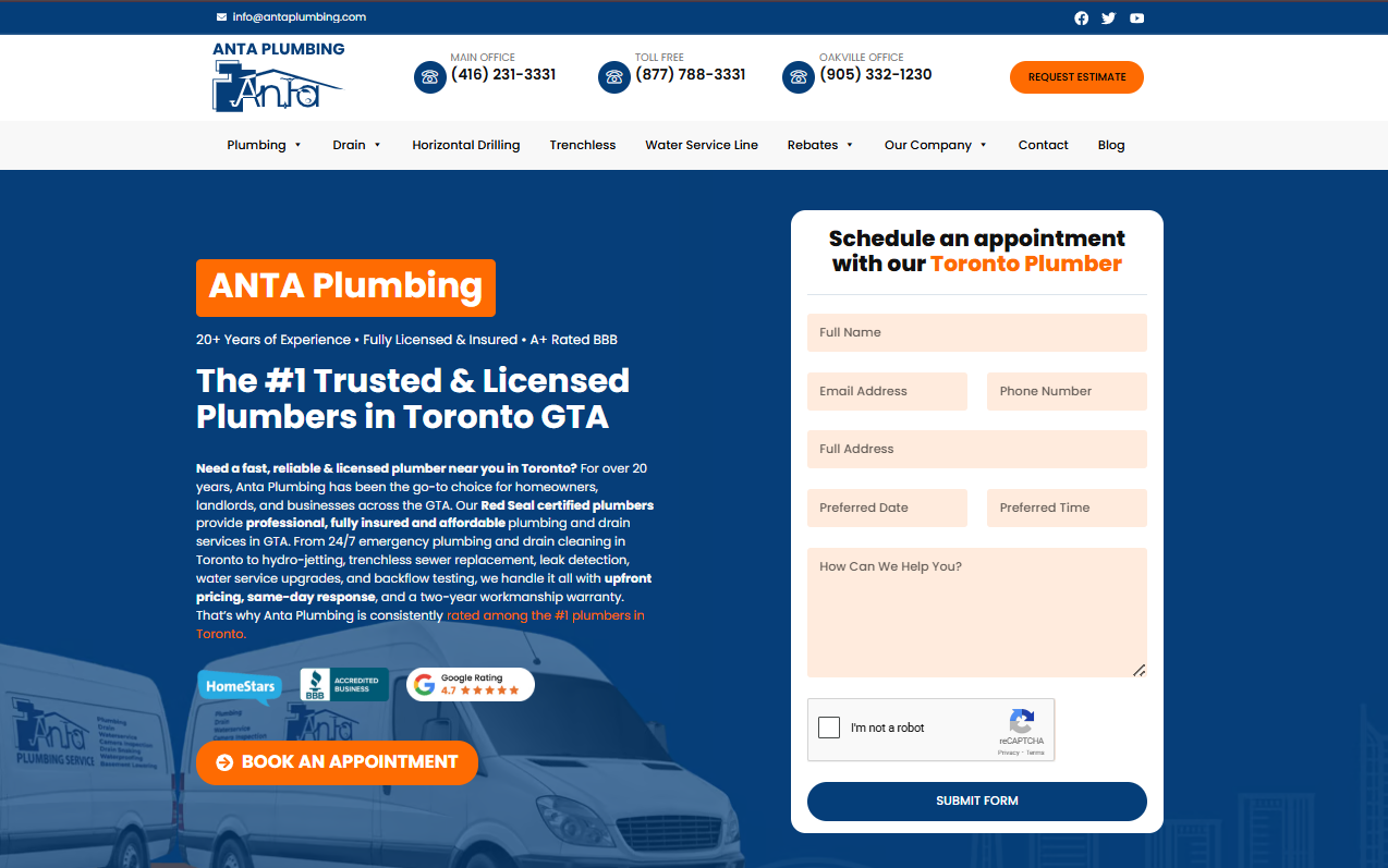 Anta Plumbing case Study | Anta Plumbing |