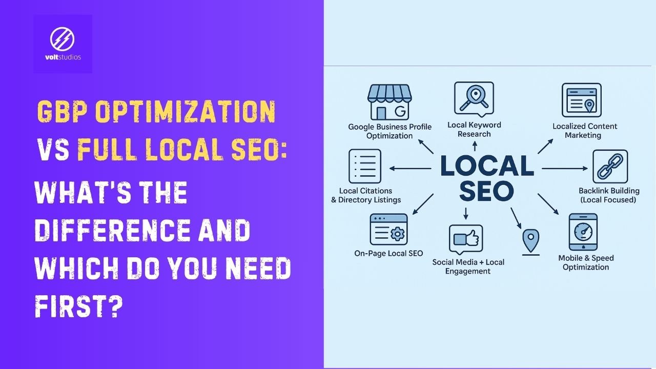 Local SEO 10 Google Business Profile optimization vs. full local SEO comparison, explaining the difference and which local SEO strategy businesses should prioritize first.